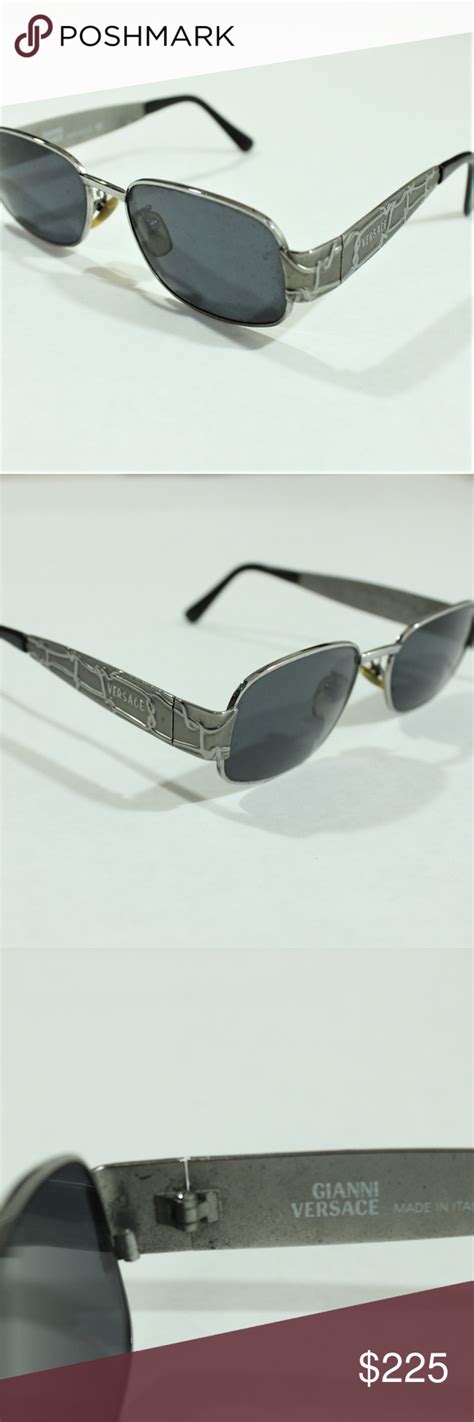 vintage versace sunglasses mod x06 col 029 men's|Vintage Versace Gunmetal Silver Sunglasses .